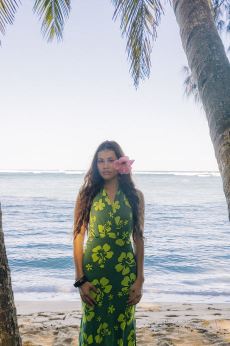 The Nara Dress - Green on greens