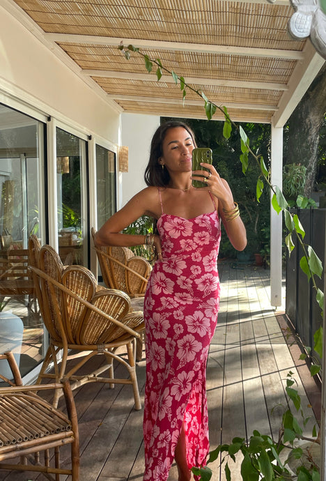The Dina Dress - Rasberry